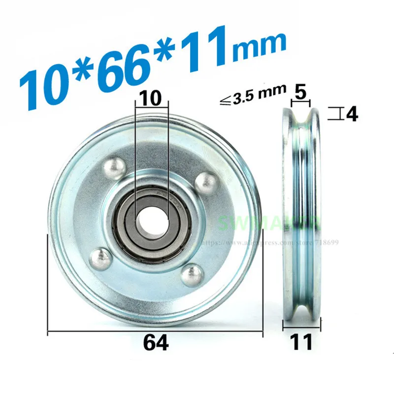 V Slot Wheel - 10 Buah U 10*66*11Mm 66Mm 10*67*8.5Mm