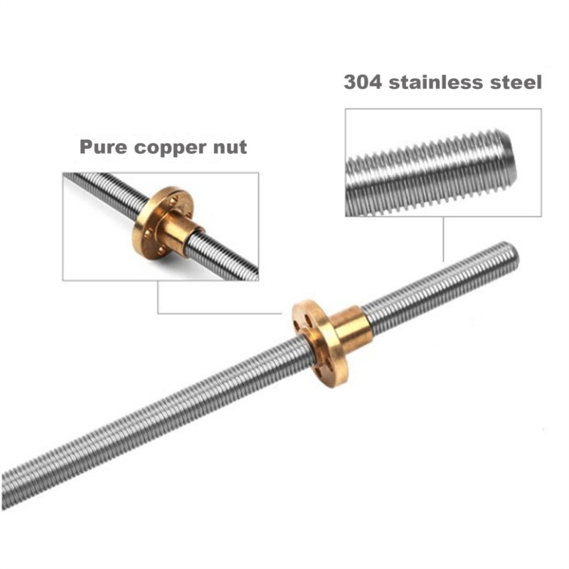 2PCS T8 Lead Screw Tr8 Lead 2m - Lead Screw 8Mm ulasan dan harga